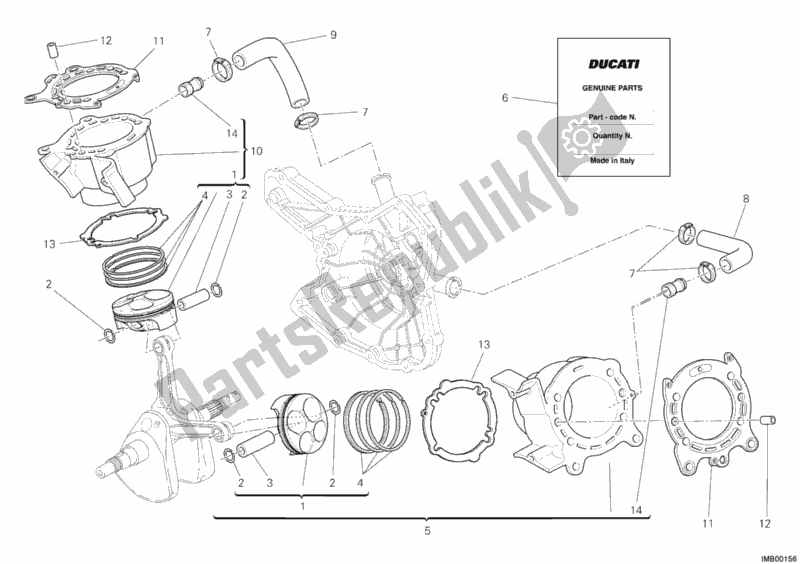 Toutes les pièces pour le Cylindre - Piston du Ducati Superbike 848 EVO 2013